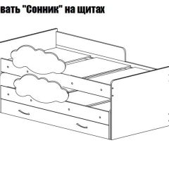 Кровать выкатная Соник (800*1900) в Ноябрьске - noyabrsk.mebel24.online | фото 2