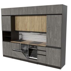 Кухонный гарнитур Адажио люкс 3000 мм в Ноябрьске - noyabrsk.mebel24.online | фото 4