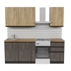 Кухонный гарнитур Адажио стандарт 1600 мм в Ноябрьске - noyabrsk.mebel24.online | фото 3