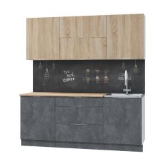 Кухонный гарнитур Асти-дуб сонома 2,0 в Ноябрьске - noyabrsk.mebel24.online | фото