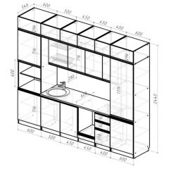 Кухонный гарнитур Лоретта люкс 3000 мм в Ноябрьске - noyabrsk.mebel24.online | фото 2