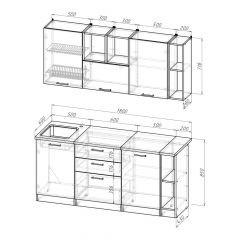 Кухонный гарнитур Надежда макси 4 1800 мм в Ноябрьске - noyabrsk.mebel24.online | фото 2