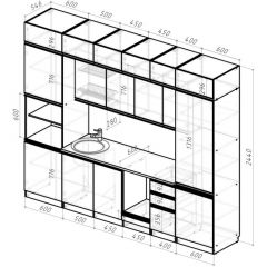 Кухонный гарнитур Ноктюрн люкс 3000 мм в Ноябрьске - noyabrsk.mebel24.online | фото 2