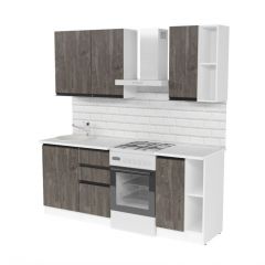 Кухонный гарнитур Ноктюрн медиум 1400 мм в Ноябрьске - noyabrsk.mebel24.online | фото 3