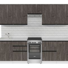 Кухонный гарнитур Ноктюрн мега 2500 мм в Ноябрьске - noyabrsk.mebel24.online | фото 3
