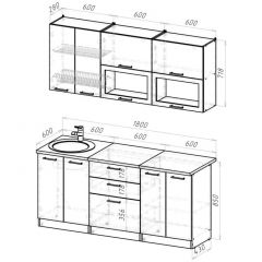 Кухонный гарнитур Паола макси 1800 мм в Ноябрьске - noyabrsk.mebel24.online | фото 2
