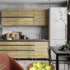 Кухонный гарнитур Лофт 2.0 (Дуб Крафт/Венге) в Ноябрьске - noyabrsk.mebel24.online | фото