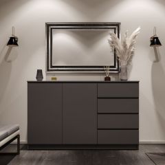 МОРИ МК 1600.1 Комод (графит) в Ноябрьске - noyabrsk.mebel24.online | фото