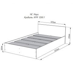 МОРИ КРМ 1200.1 Кровать (настил) графит в Ноябрьске - noyabrsk.mebel24.online | фото 3