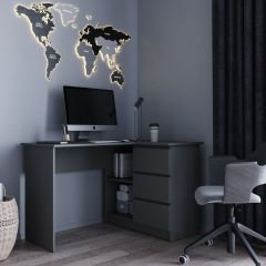 МОРИ МС-16 Стол угловой УНИ (графит) в Ноябрьске - noyabrsk.mebel24.online | фото
