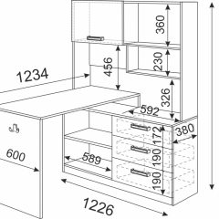 Подростковая Волкер (модульная) в Ноябрьске - noyabrsk.mebel24.online | фото 23