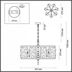 Подвесная люстра Odeon Light Elegante 4878/7 в Ноябрьске - noyabrsk.mebel24.online | фото 4
