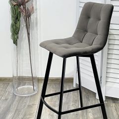 Полубарный стул CHILLI-QB SQUARE графит #14, велюр / черный каркас (H=66cm) М-City в Ноябрьске - noyabrsk.mebel24.online | фото 4