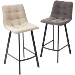 Полубарный стул CHILLI-QB SQUARE графит #14, велюр / черный каркас (H=66cm) М-City в Ноябрьске - noyabrsk.mebel24.online | фото 5