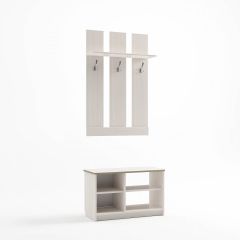 Прихожая Дуэт (Бодега белая) в Ноябрьске - noyabrsk.mebel24.online | фото 2
