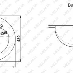 Раковина MELANA MLN-308 в Ноябрьске - noyabrsk.mebel24.online | фото 2