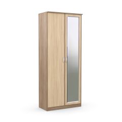 Шкаф 2-х створчатый Дуэт Люкс с зеркалом в Ноябрьске - noyabrsk.mebel24.online | фото 3