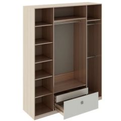 Шкаф 4 двери Глэдис М24 (ЯШС/Белый) в Ноябрьске - noyabrsk.mebel24.online | фото 2