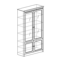 Шкаф для книг №184 "Лючия" Дуб оксфорд в Ноябрьске - noyabrsk.mebel24.online | фото 2