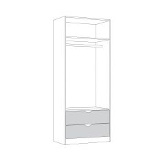 Шкаф для одежды 13.327 Уна в Ноябрьске - noyabrsk.mebel24.online | фото 3