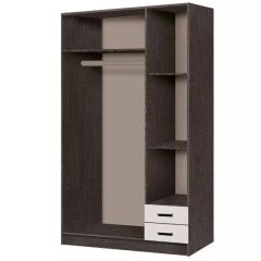 Шкаф распашной Эконом (Венге/Дуб Белфорд) в Ноябрьске - noyabrsk.mebel24.online | фото 2
