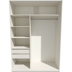 Шкаф-купе 1400 серии SOFT D1+D3+B2+PL1 (2 ящика+1штанга) профиль «Графит» в Ноябрьске - noyabrsk.mebel24.online | фото 2