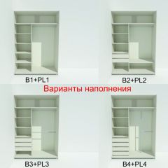 Шкаф-купе 1400 серии SOFT D1+D3+B2+PL1 (2 ящика+1штанга) профиль «Графит» в Ноябрьске - noyabrsk.mebel24.online | фото 6