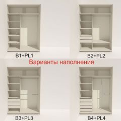 Шкаф-купе 1400 серии SOFT D6+D6+B2+PL3 (2 ящика+2штанги) профиль «Капучино» в Ноябрьске - noyabrsk.mebel24.online | фото 6