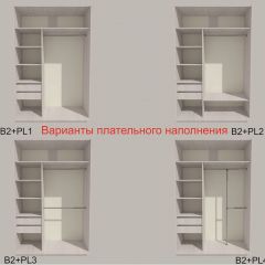 Шкаф-купе 1500 серии SILVER S3+S4+B2+PL4 (2 ящика+F обр.штанга) профиль «Серебро» в Ноябрьске - noyabrsk.mebel24.online | фото 6