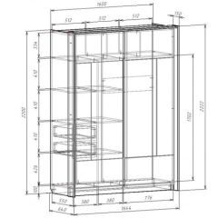 Шкаф-купе 1600 с плитой 22 мм ЛИБЕРТИ в Ноябрьске - noyabrsk.mebel24.online | фото 4