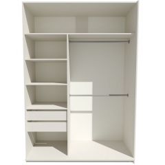 Шкаф-купе 1600 серии SOFT D6+D6+B2+PL3 (2 ящика+2штанги) профиль «Капучино» в Ноябрьске - noyabrsk.mebel24.online | фото 2