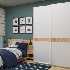 Шкаф-купе 1600 серии SOFT D6+D6+B2+PL3 (2 ящика+2штанги) профиль «Капучино» в Ноябрьске - noyabrsk.mebel24.online | фото