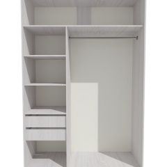 Шкаф-купе 1700 серии SILVER S4+S3Z+B2+PL1 (2 ящика+1 штанга) профиль «Серебро» в Ноябрьске - noyabrsk.mebel24.online | фото 2