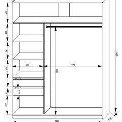 Шкаф-купе 1800 серии SOFT D1+D3+B2+PL1 (2 ящика+1штанга) профиль «Графит» в Ноябрьске - noyabrsk.mebel24.online | фото 3