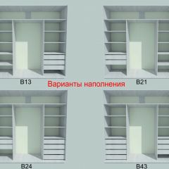 Шкаф-купе 1950 серии SILVER S3+S1+S4 B22+PL3 (по 2 ящика лев/прав+2 штанги) профиль «Серебро» в Ноябрьске - noyabrsk.mebel24.online | фото 5