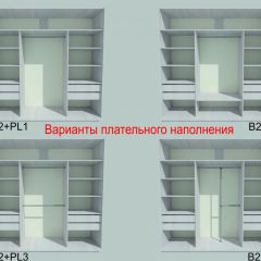 Шкаф-купе 1950 серии SILVER S7+S1+S7Z B22+PL1 (по 2 ящика лев/прав+1штанга) профиль «Серебро» в Ноябрьске - noyabrsk.mebel24.online | фото 6