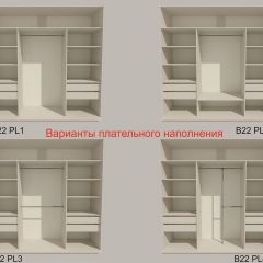 Шкаф-купе 2100 серии SOFT D4+D4+D4+B22+PL1 (по 2 ящика лев/прав+1штанга) профиль «Графит» в Ноябрьске - noyabrsk.mebel24.online | фото 5