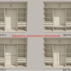 Шкаф-купе 2100 серии SOFT D5+D4+D5+B22+PL3 (по 2 ящика лев/прав+2штанги) профиль «Графит» в Ноябрьске - noyabrsk.mebel24.online | фото 5