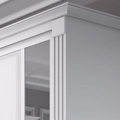 Шкаф-купе 2150 серии NEW CLASSIC K6Z+K1+K6+B22+PL2(по 2 ящика лев/прав+1 штанга+1 полка) профиль «Капучино» в Ноябрьске - noyabrsk.mebel24.online | фото 4