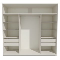 Шкаф-купе 2400 серии SOFT D4+D4+D4+B22+PL1 (по 2 ящика лев/прав+1штанга) профиль «Графит» в Ноябрьске - noyabrsk.mebel24.online | фото 2