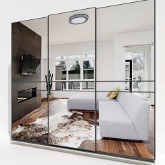 Шкаф-купе 2400 серии SOFT D4+D4+D4+B22+PL1 (по 2 ящика лев/прав+1штанга) профиль «Графит» в Ноябрьске - noyabrsk.mebel24.online | фото 4