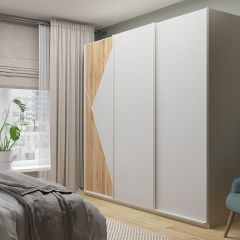 Шкаф-купе 2400 серии SOFT D7+D3+D3+B22+PL4 (по 2 ящика лев/прав+2штанги) профиль «Капучино» в Ноябрьске - noyabrsk.mebel24.online | фото