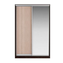 Шкаф-купе Жаклин 1200 вариант 3 (ЛДСП/Зеркало) в Ноябрьске - noyabrsk.mebel24.online | фото 2