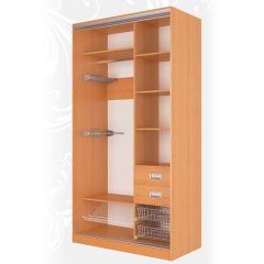Шкаф-купе Жаклин 1200 вариант 3 (ЛДСП/Зеркало) в Ноябрьске - noyabrsk.mebel24.online | фото 3