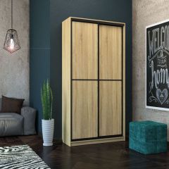 Шкаф-купе Лофт 1200 Шк12-47 (Дуб Сонома) в Ноябрьске - noyabrsk.mebel24.online | фото