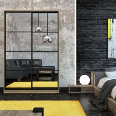 Шкаф-купе Лофт 1600 Шк16-47 (Дуб Сонома) в Ноябрьске - noyabrsk.mebel24.online | фото 9