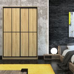 Шкаф-купе Лофт 1600 Шк16-60 (Дуб Сонома) в Ноябрьске - noyabrsk.mebel24.online | фото