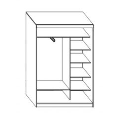 Шкаф-купе ПШ-1.10 Пегас (Венге/Дуб молочный) в Ноябрьске - noyabrsk.mebel24.online | фото 2