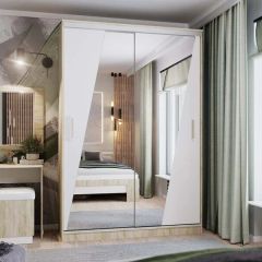 Шкаф-купе ПШ-2.9 1500 Фасад Норд (Дуб сонома/Белый жемчуг) в Ноябрьске - noyabrsk.mebel24.online | фото