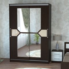 Шкаф-купе ПШ-2.9 1500 Фасад СТРЕЛКА (ВЕНГЕ стрелка беж) в Ноябрьске - noyabrsk.mebel24.online | фото